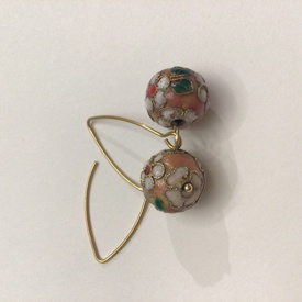 LAXROSA CLOISONNE pärlor (13 mm) som örhängen
